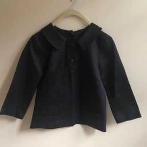 Barney’s New York black silk twill blouse